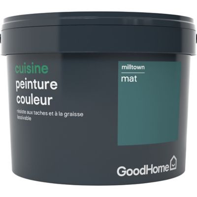 Peinture cuisine GoodHome vert Milltown mat 2,5L