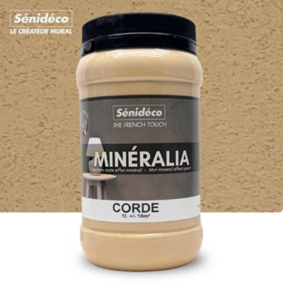 Peinture décorative effet sablé mat - MINERALIA 1L pour 10 m² coloris Corde
