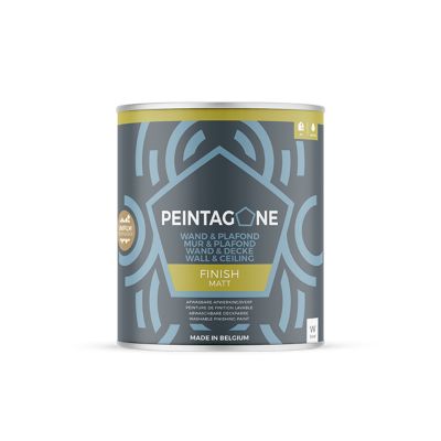 Peinture de finition lessivable pour murs & plafonds intérieurs - Finish Matt, 1 l, blanc