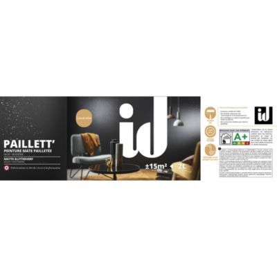 Peinture de finition mate paillettée PAILLETT 2L LUX  - ID Paris