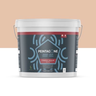 Peinture de finition très lessivable pour murs intérieurs - Finish Aqua Satin, 4 l, California Love (PE098)