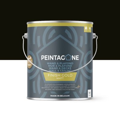 Peinture de finition ultralessivable pour murs et plafonds int. - Finish Gold, 4 l, Intense Black (PE168)