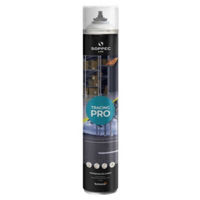 Peinture de marquage au sol TRACING PRO système PureSPRAY blanc RAL 9016 aérosol 750ml - SOPPEC - 152000O