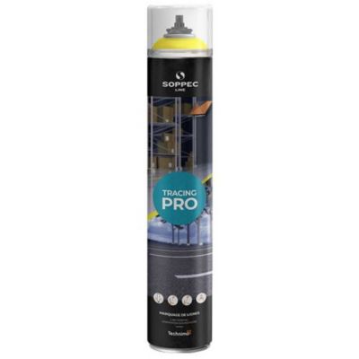 Peinture de marquage au sol TRACING PRO système PureSPRAY jaune RAL 1013 aérosol 750ml - SOPPEC - 152002O