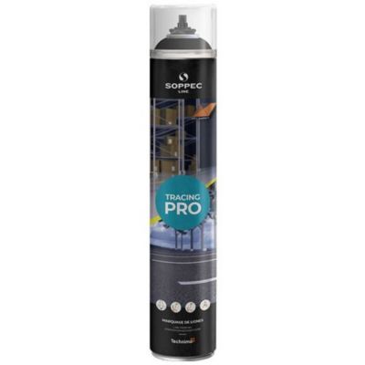 Peinture de marquage au sol TRACING PRO système PureSPRAY noir RAL 9017 aérosol 750ml - SOPPEC - 152003O