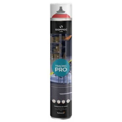 Peinture de marquage au sol TRACING PRO système PureSPRAY rouge RAL 3020 aérosol 750ml - SOPPEC - 152004O