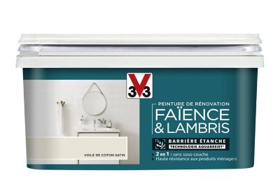 Peinture De Renovation Faience Et Lambris V33 Voile De Coton Satin 2l Castorama