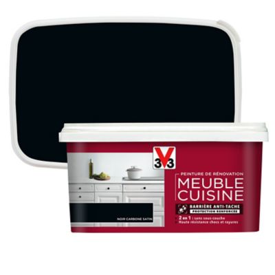 Peinture De Renovation Meuble Cuisine V33 Noir Carbone Satin 2l Castorama