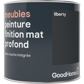 Peinture de rénovation meubles GoodHome noir Liberty mat profond 0,5L