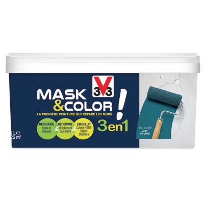 Peinture de rénovation multi-supports V33 Mask & color bleu canard mat 2,5L  | Castorama