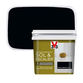 Peinture de rénovation sol et escalier V33 noir carbone satin 0,75L