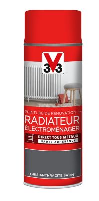 Peinture de rénovation aérosol radiateur électroménager V33 anthracite satin 400ml
