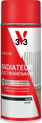 Peinture de rénovation aérosol radiateur électroménager V33 beige plume satin 400ml
