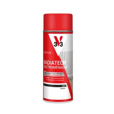 Peinture de rénovation aérosol radiateur électroménager V33 blanc mat 400ml