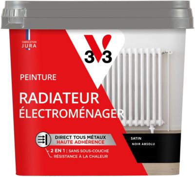 Peinture de rénovation aérosol radiateur électroménager V33 noir absolu satin 0,75L
