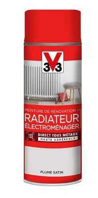 Peinture de rénovation aérosol radiateur électroménager V33 plume satin 400ml