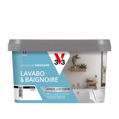 Peinture de rénovation baignoire V33 blanc satin 1L