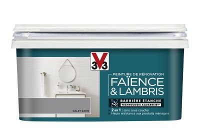 Peinture de rénovation faïence et lambris V33 galet satin 2L