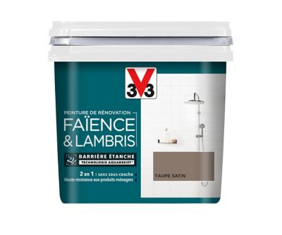 Peinture de rénovation faïence et lambris V33 taupe satin 750ml
