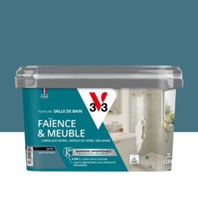 Peinture extérieure bois, fer, plastique V33 bleu pétrole satiné 2l main image 1