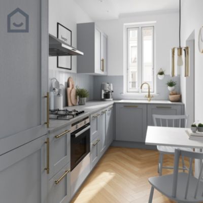 Peinture de rénovation GoodHome multi-supports brillant argent Bel Air 70ml