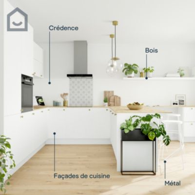 Peinture de rénovation GoodHome multi-supports mat blanc Alberta 750ml