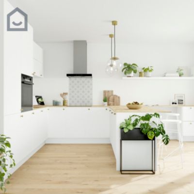 Peinture de rénovation GoodHome multi-supports mat blanc Alberta 750ml