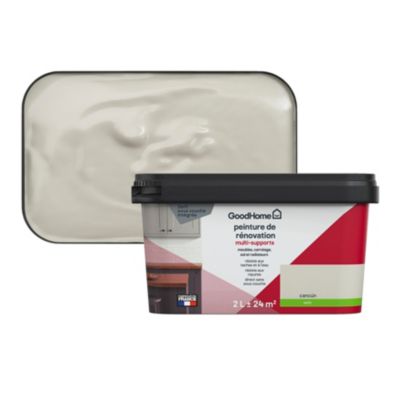 Peinture de rénovation GoodHome multi-supports satin beige Cancún 2L