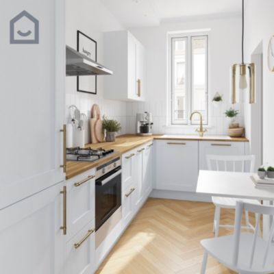 Peinture de rénovation GoodHome multi-supports satin blanc Whistler 2L