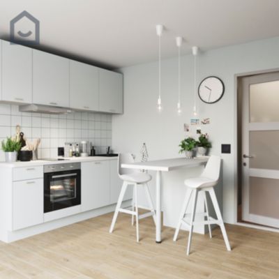 Peinture de rénovation GoodHome multi-supports satin gris Brooklyn 750ml