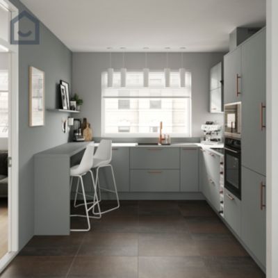 Peinture de rénovation GoodHome multi-supports satin gris Delaware 2L