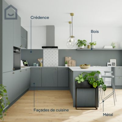 Peinture de rénovation GoodHome multi-supports satin gris Hamilton 50ml