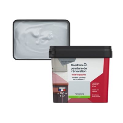 Peinture de rénovation GoodHome multi-supports satin gris Melville 750ml main image 1