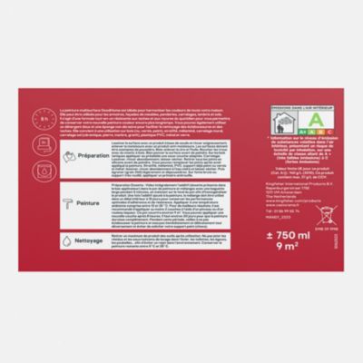 Peinture de rénovation GoodHome multi-supports satin marron Caracas 750ml