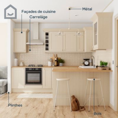 Peinture de rénovation GoodHome multi-supports satin marron Caracas 750ml