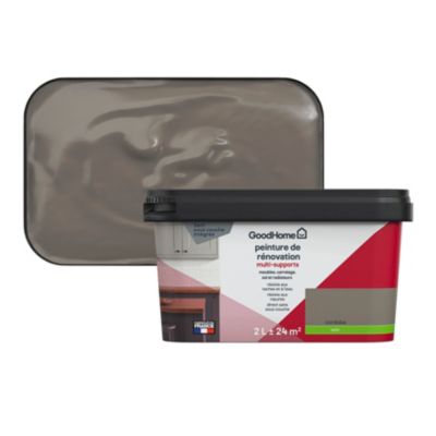 Peinture de rénovation GoodHome multi-supports satin marron Córdoba 2L