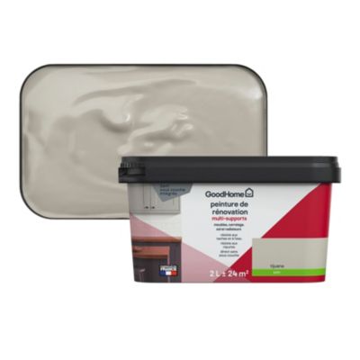 Peinture de rénovation GoodHome multi-supports satin marron Tijuana 2L