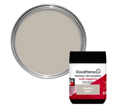 Peinture de rénovation GoodHome multi-supports satin marron Tijuana 70ml