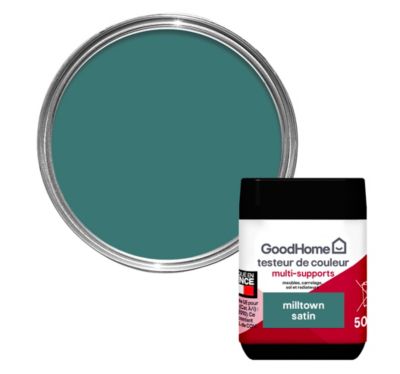 Peinture de rénovation GoodHome multi-supports satin vert Artane 750ml