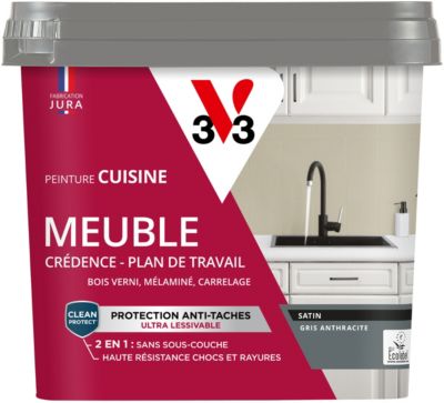 Peinture de rénovation meuble cuisine V33 gris anthracite satin 750ml