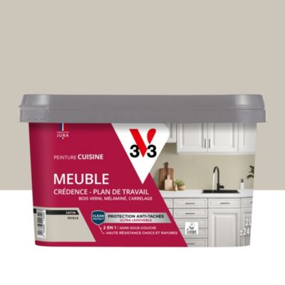 Peinture de rénovation meuble cuisine V33 marron seigle satin 2L