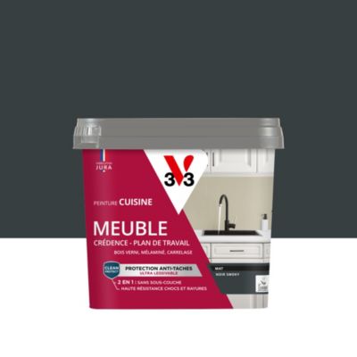 Peinture de rénovation meuble cuisine V33 noir smoky mat 750ml