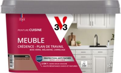 Peinture de rénovation meuble cuisine V33 terracotta ocré mat 2L