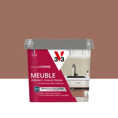 Peinture de rénovation meuble cuisine V33 terracotta ocré mat 750ml