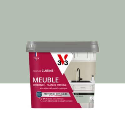 Peinture de rénovation meuble cuisine V33 vert sauge satin 750ml