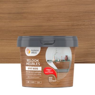Peinture de rénovation meuble Maison Déco Relook effet bois exotique 0,375L