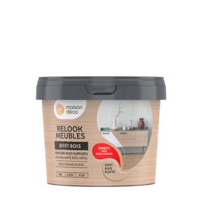 Peinture de rénovation meuble Maison Déco Relook effet bois flotté 0,375L