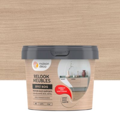 Peinture de rénovation meuble Maison Déco Relook effet bois flotté 0,375L