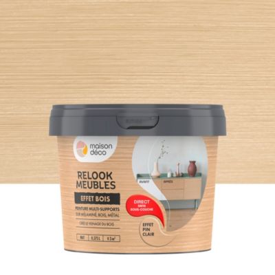 Peinture de rénovation meuble Maison Déco Relook effet pin clair 0,375L