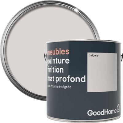 Peinture de rénovation meubles GoodHome blanc Calgary mat profond 2L